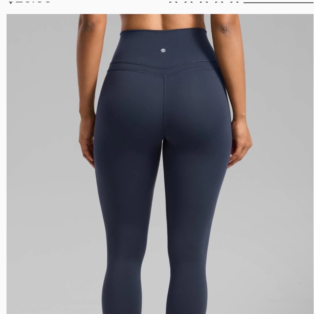 Crz yoga navy double seamed leggings